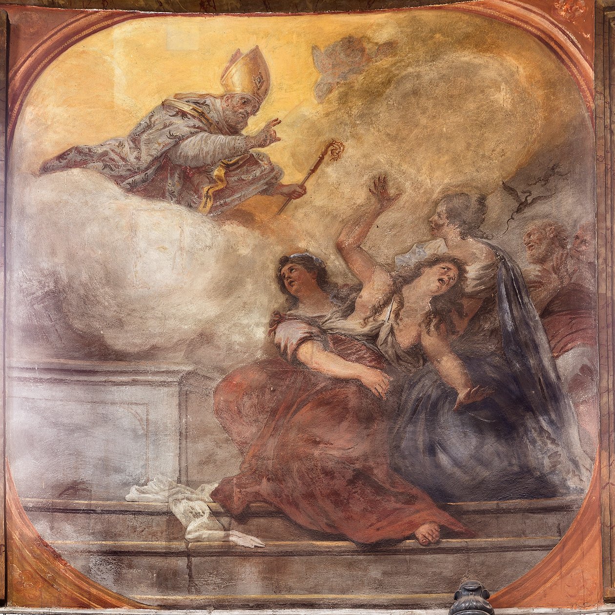 Affreschi raffiguranti la vita di San Cataldo da Paolo di Matteis