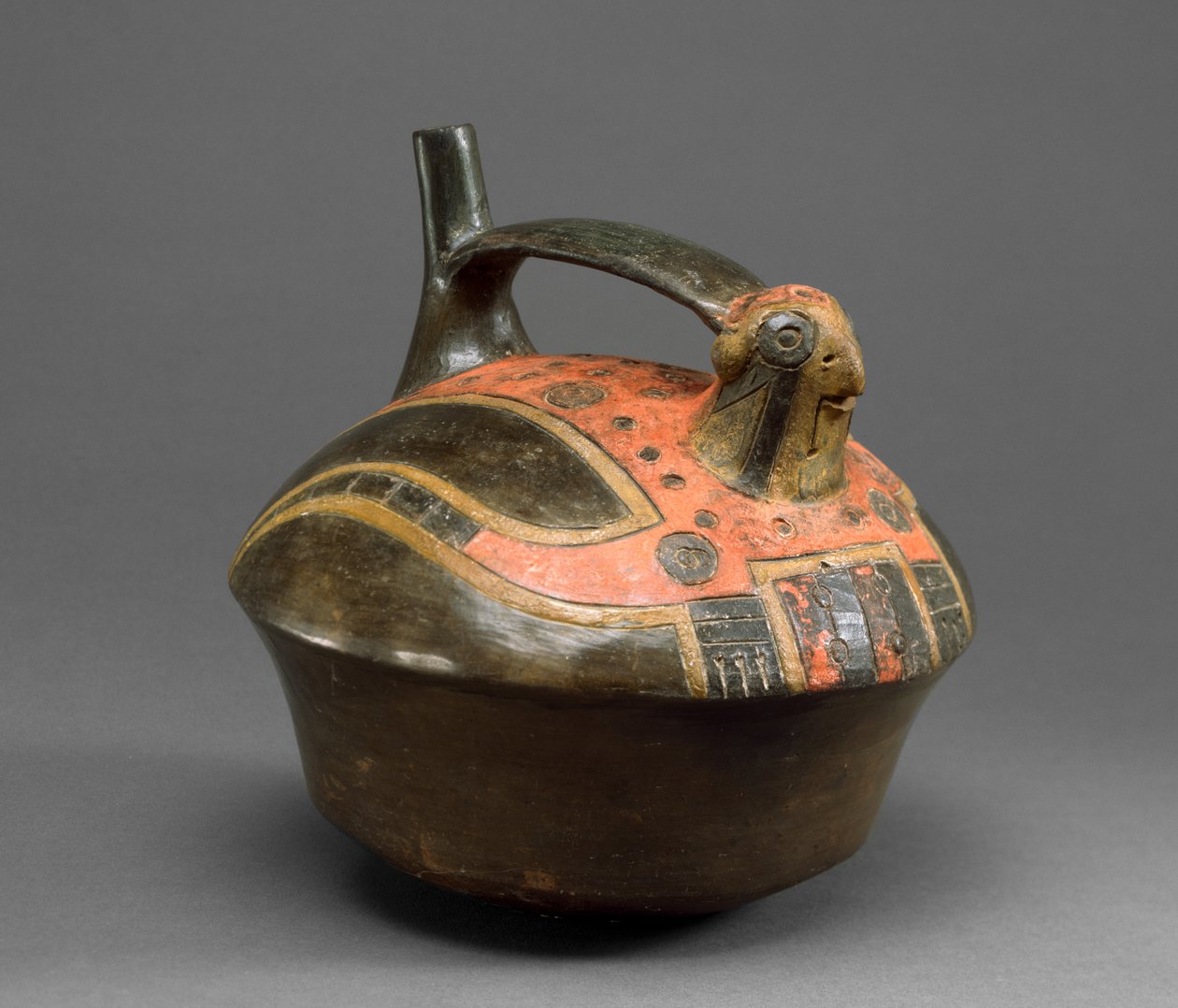 Vaso falco, Tardo Paracas, 300-200 a.C. da Paracas Culture