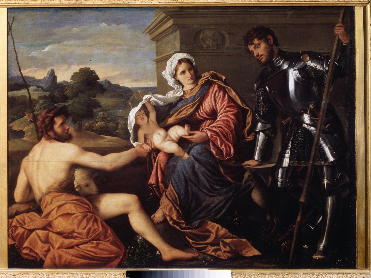 Madonna con Bambino, San Giovanni Battista e San Giorgio da Paris Bordone
