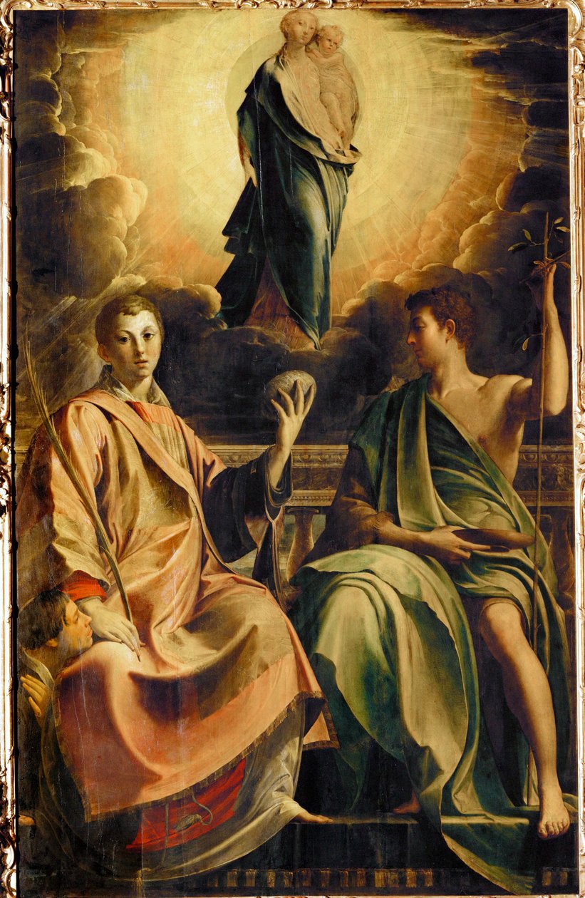 Madonna con Santo Stefano e donatore, e San Giovanni Battista ... da Parmigianino (1503 40)