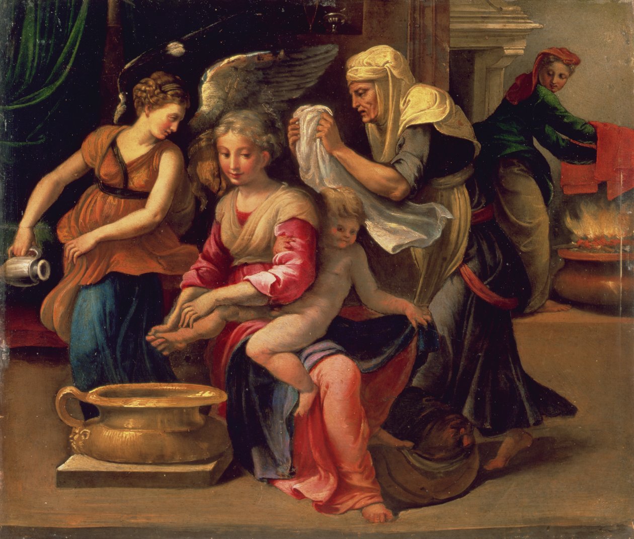 Bagno di un bambino da Parmigianino