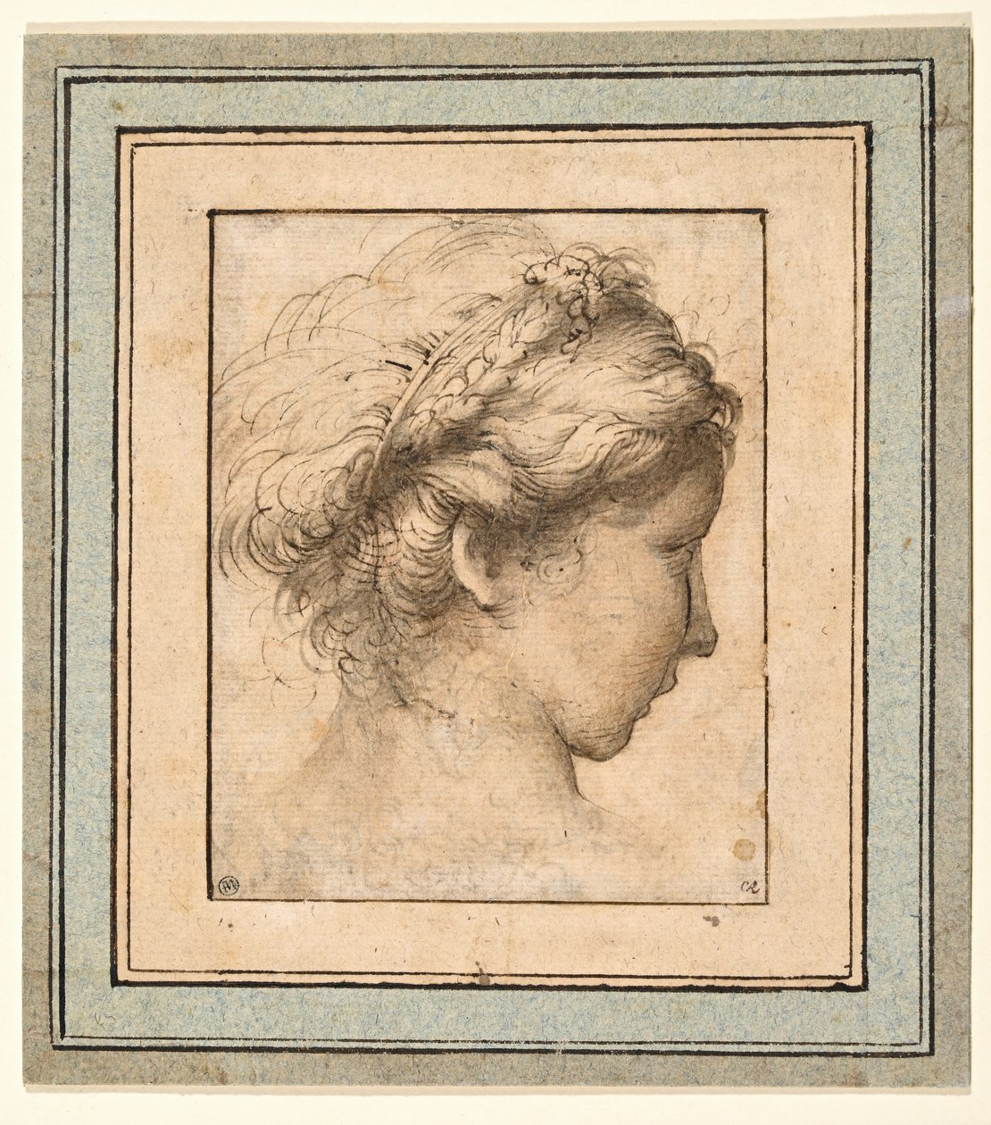 Profilo di una ragazza che guarda a destra da Parmigianino