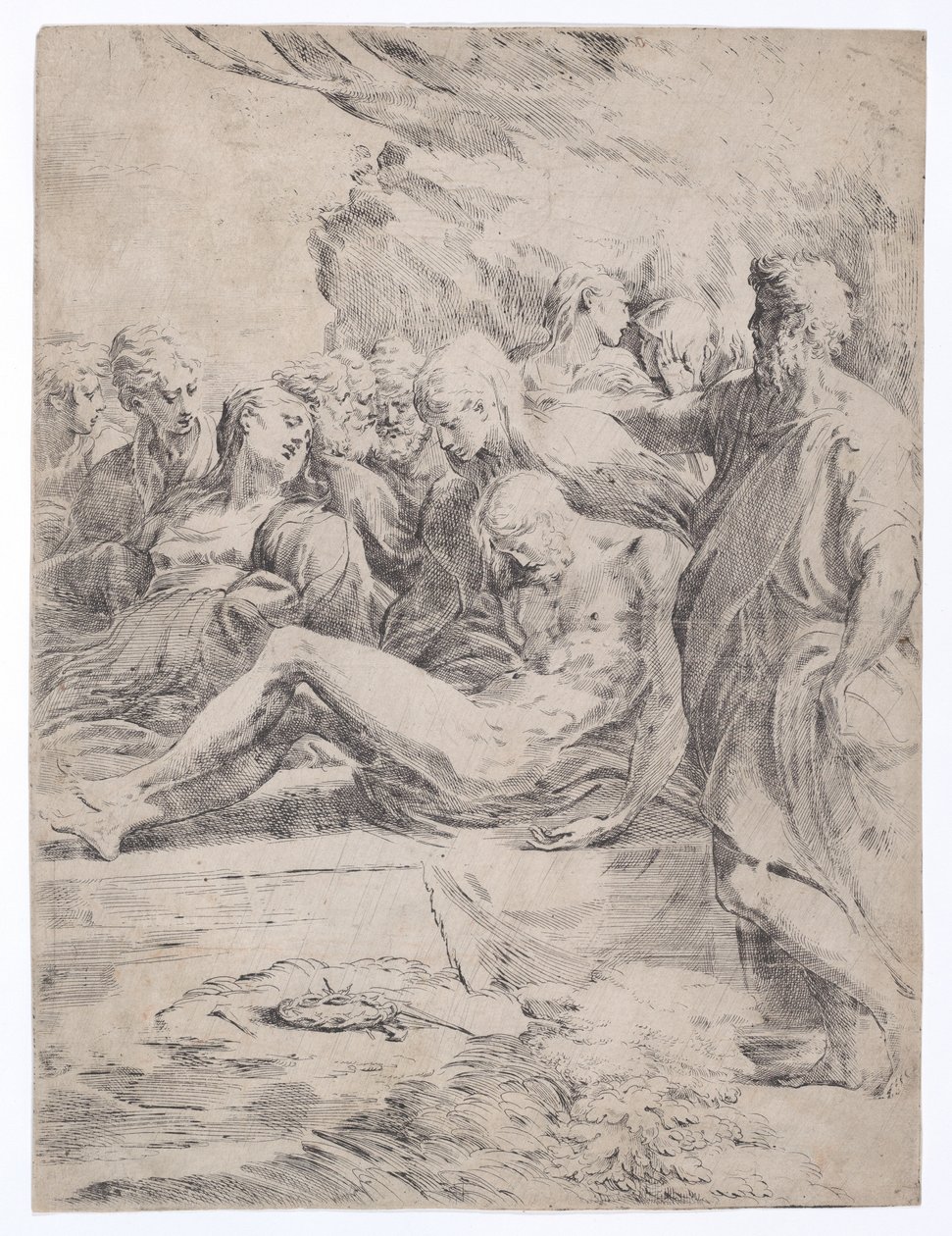 Sepoltura rivolta a sinistra, 1529-1530 da Parmigianino