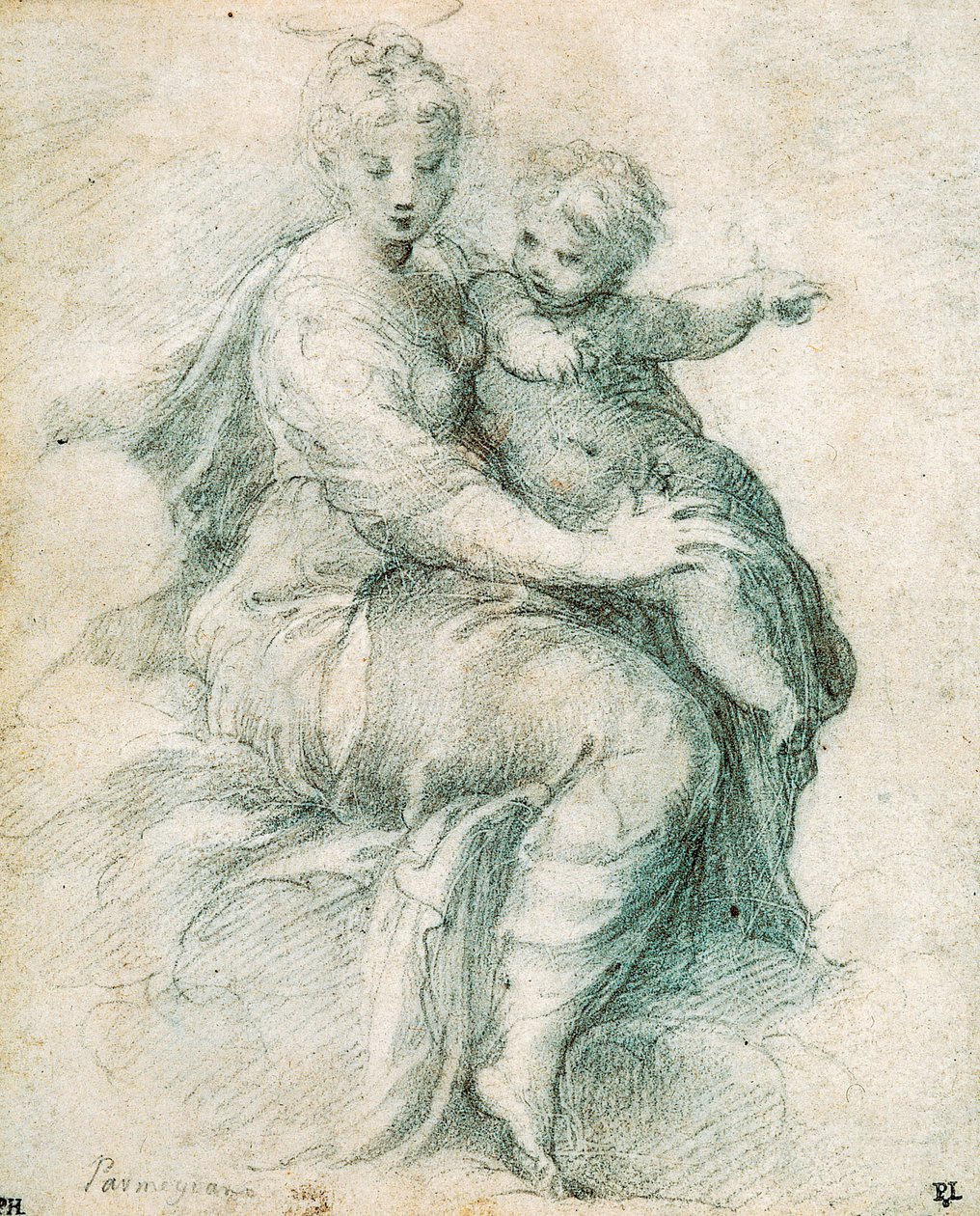 Madonna e Bambino sulle nuvole, c1525 da Parmigianino