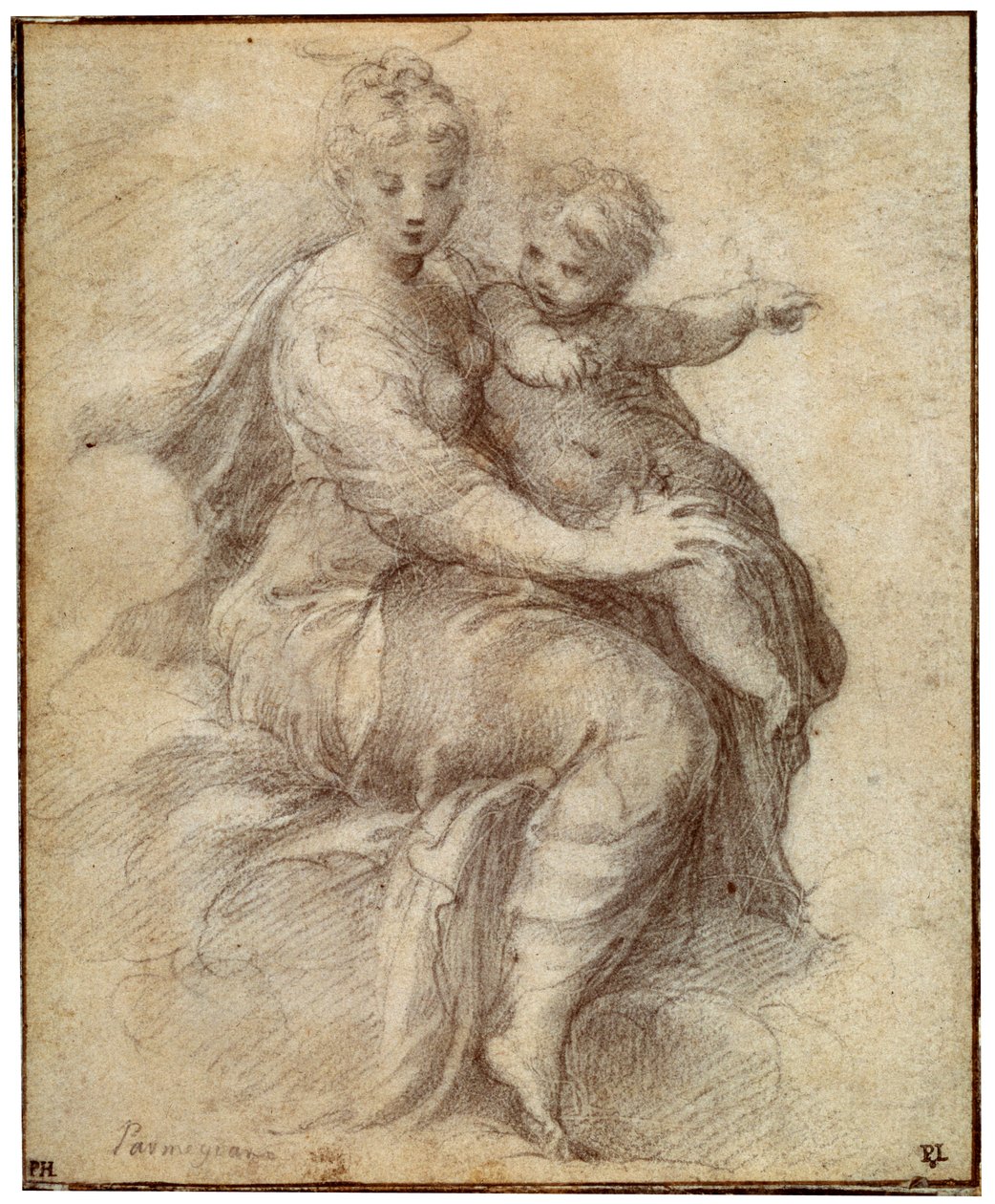 Madonna e Bambino sulle nuvole da Parmigianino