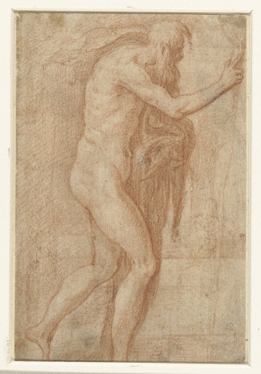Uomo che alza il dito in segno di avvertimento da Parmigianino