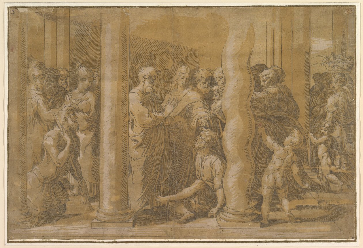 Santi Pietro e Giovanni che Guariscono i Malati da Parmigianino