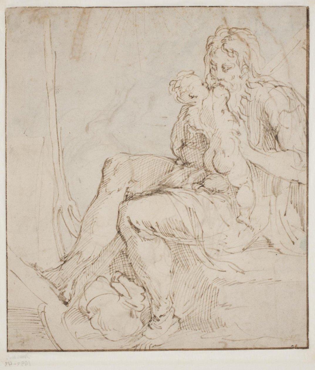 Saturno/Crono divora uno dei suoi figli da Parmigianino
