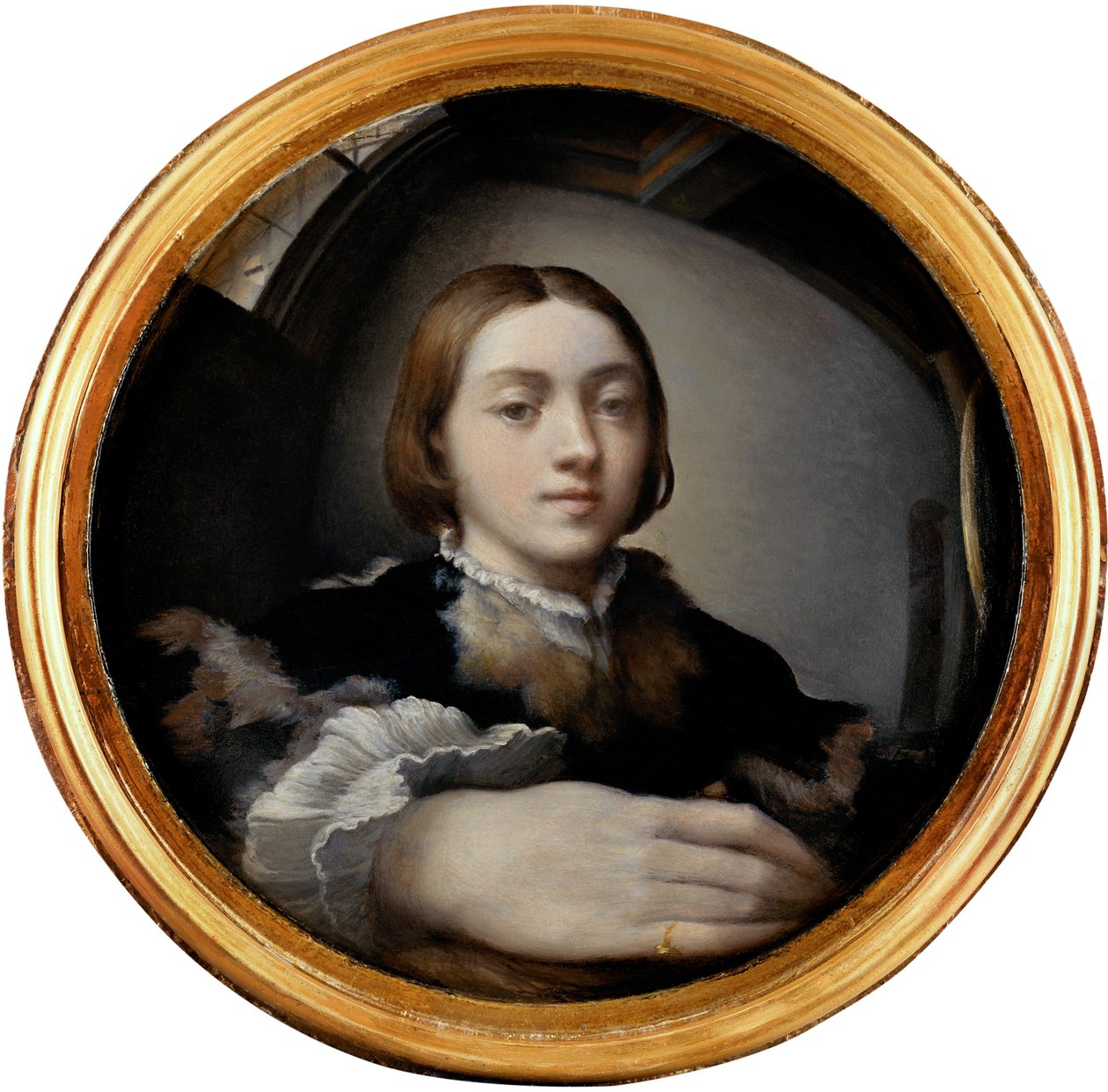 Autoritratto in uno specchio convesso, ca 1524 da Parmigianino