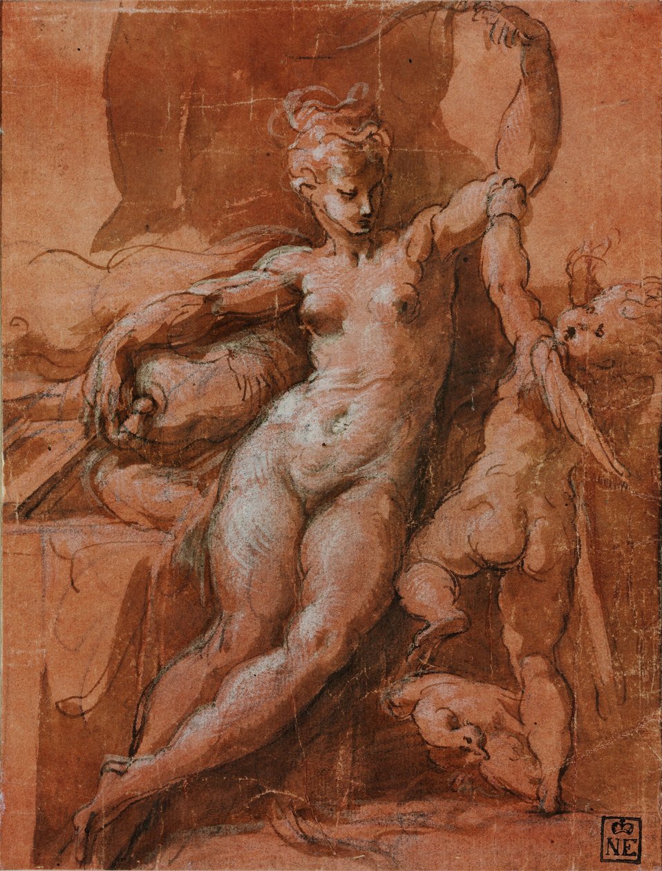 Venus entwaffnet Amor da Parmigianino