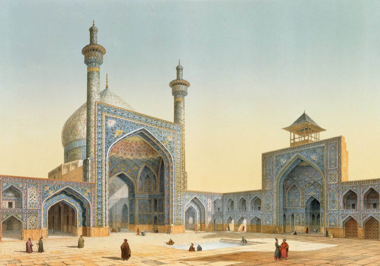 Veduta del Cortile del Mesdjid-i-Shah, Isfahan, da 