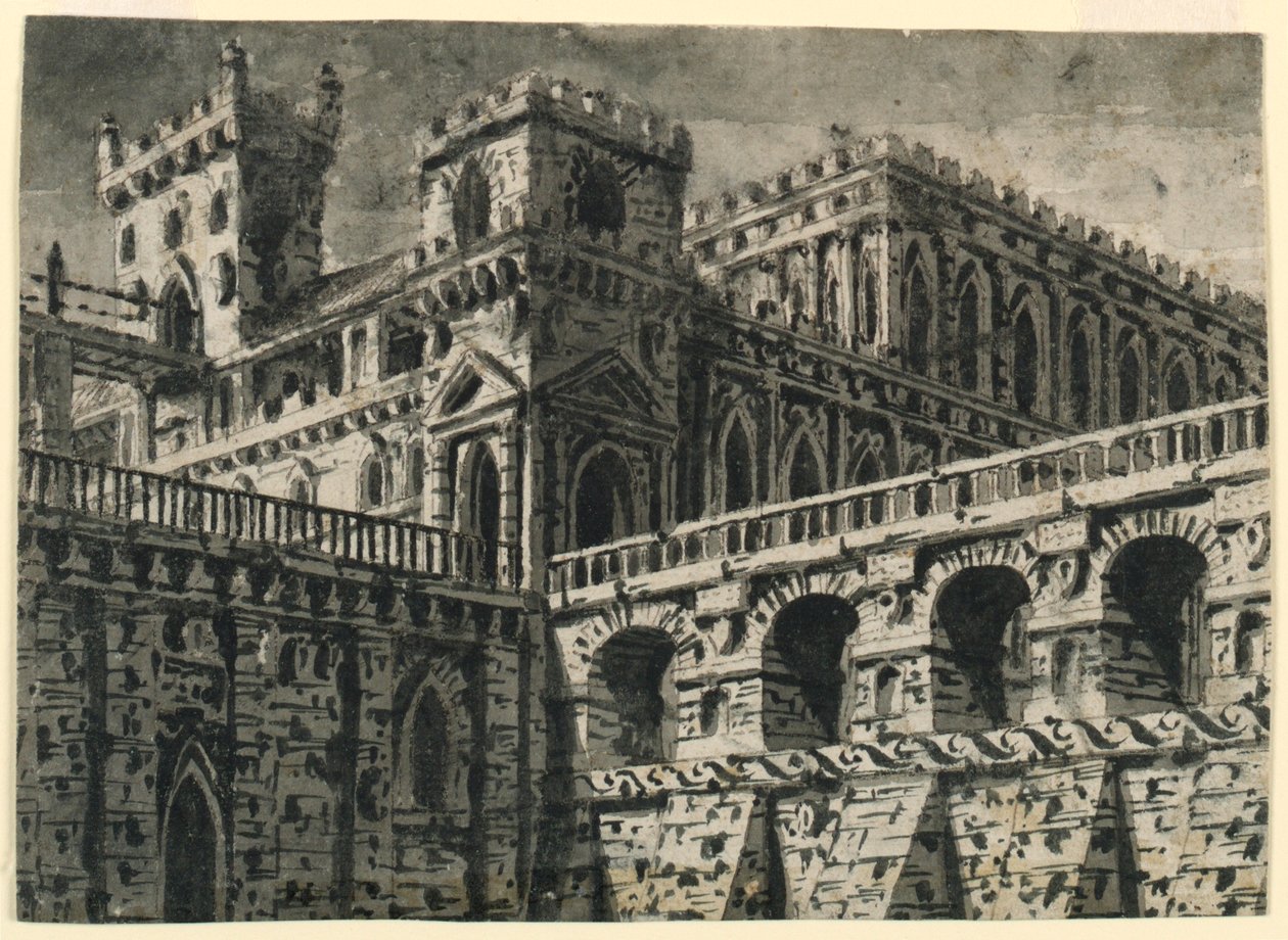Scenografia, castello gotico da Pasquale Canna