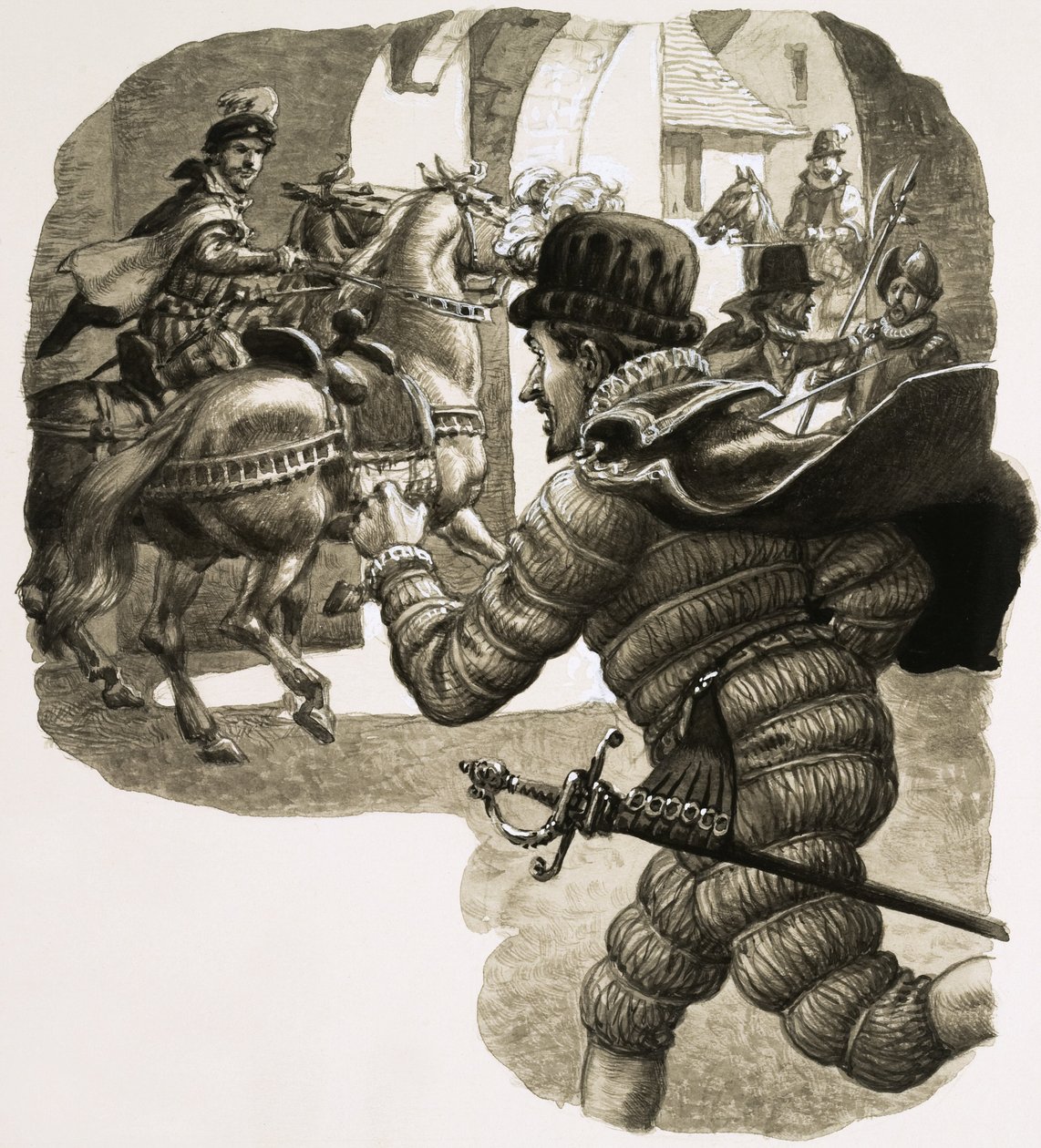 Vestito come uno dei suoi sudditi, il re Enrico III sgattaiolò fuori da Cracovia da Pat (1907 95) Nicolle