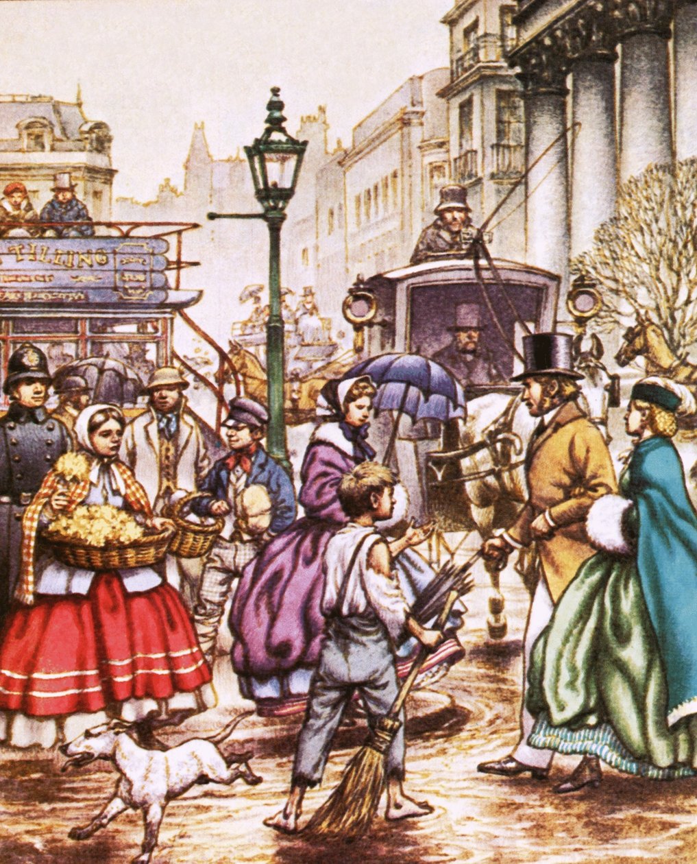 Tipica scena di strada londinese del 1860 da Pat (1907 95) Nicolle
