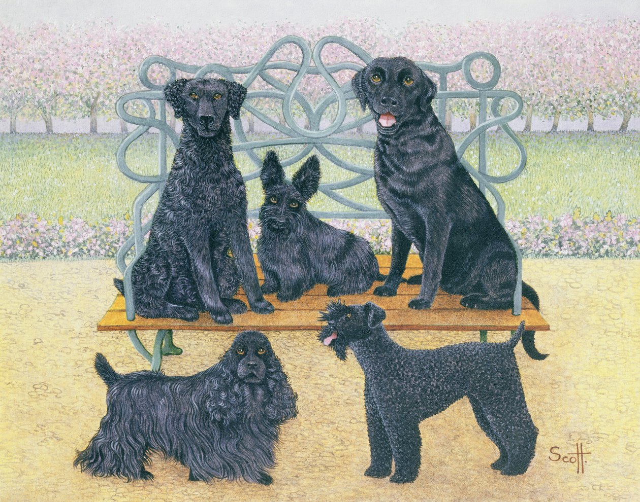 Un posto nel parco (acrilico su calicò) da Pat Scott
