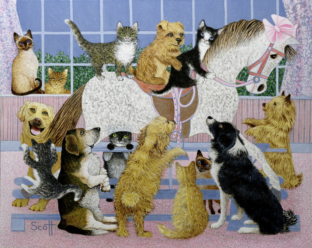 Along for the Ride (olio su tela) da Pat Scott