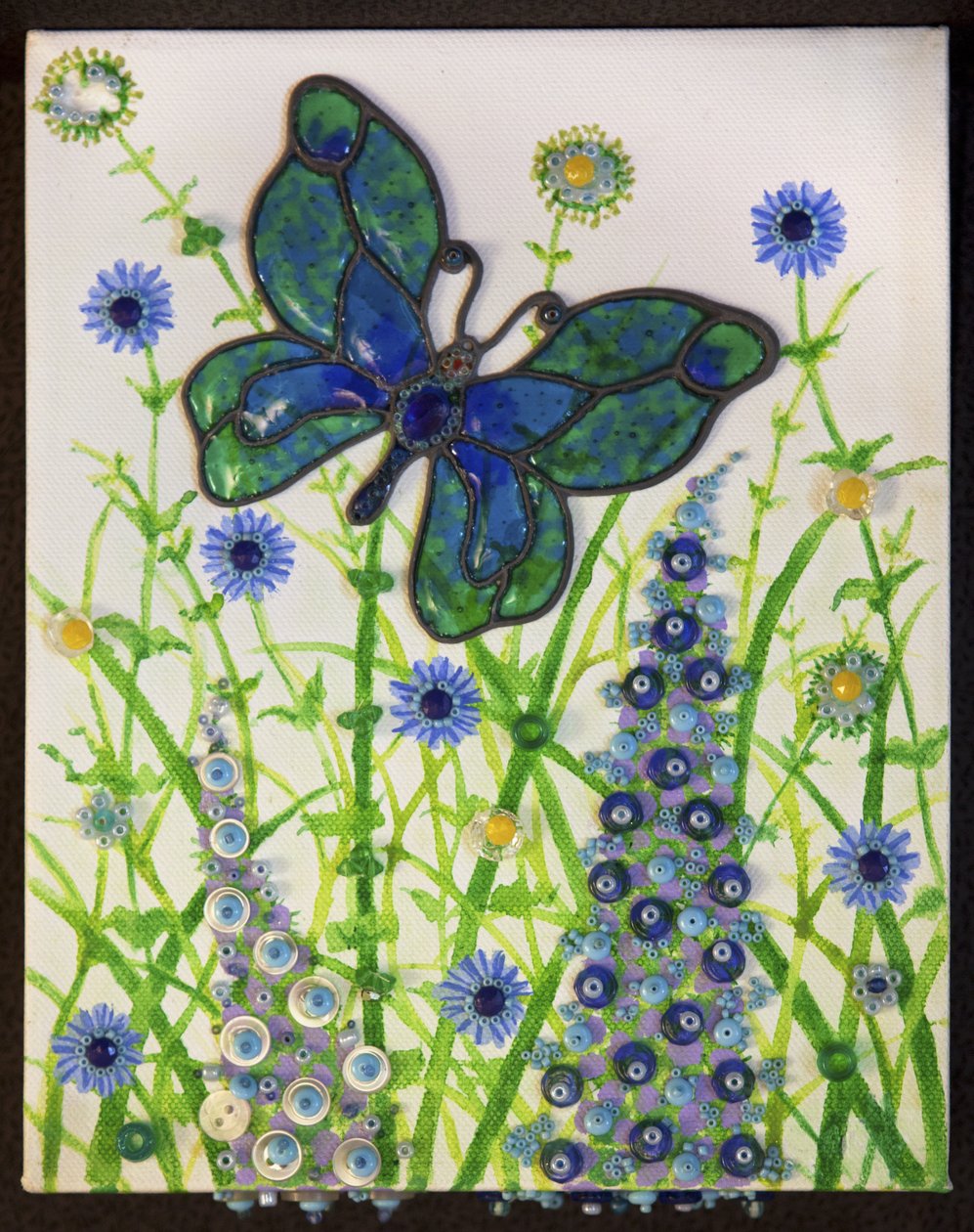 Farfalle, verde e blu, 2016 da Pat Scott