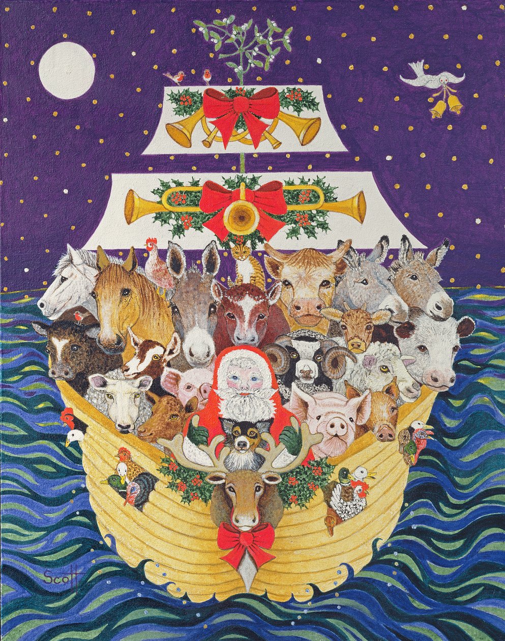Arrivo di Natale (olio su tela) da Pat Scott