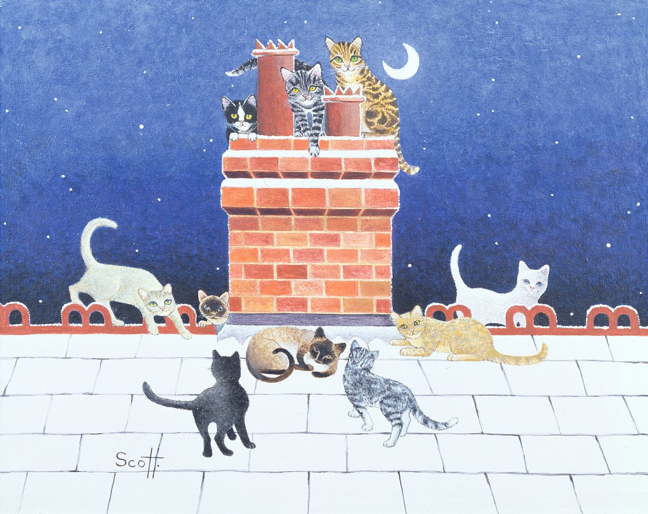 Follia di mezzanotte (olio su tela) da Pat Scott