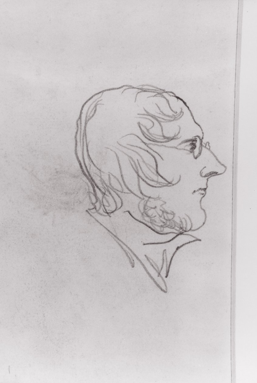 Autoritratto di profilo da Patrick Branwell Bronte