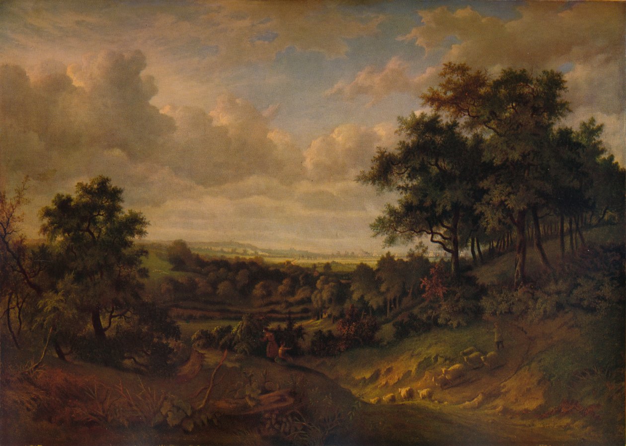 Una vista del Tamigi: Greenwich in lontananza, 1820 da Patrick Nasmyth