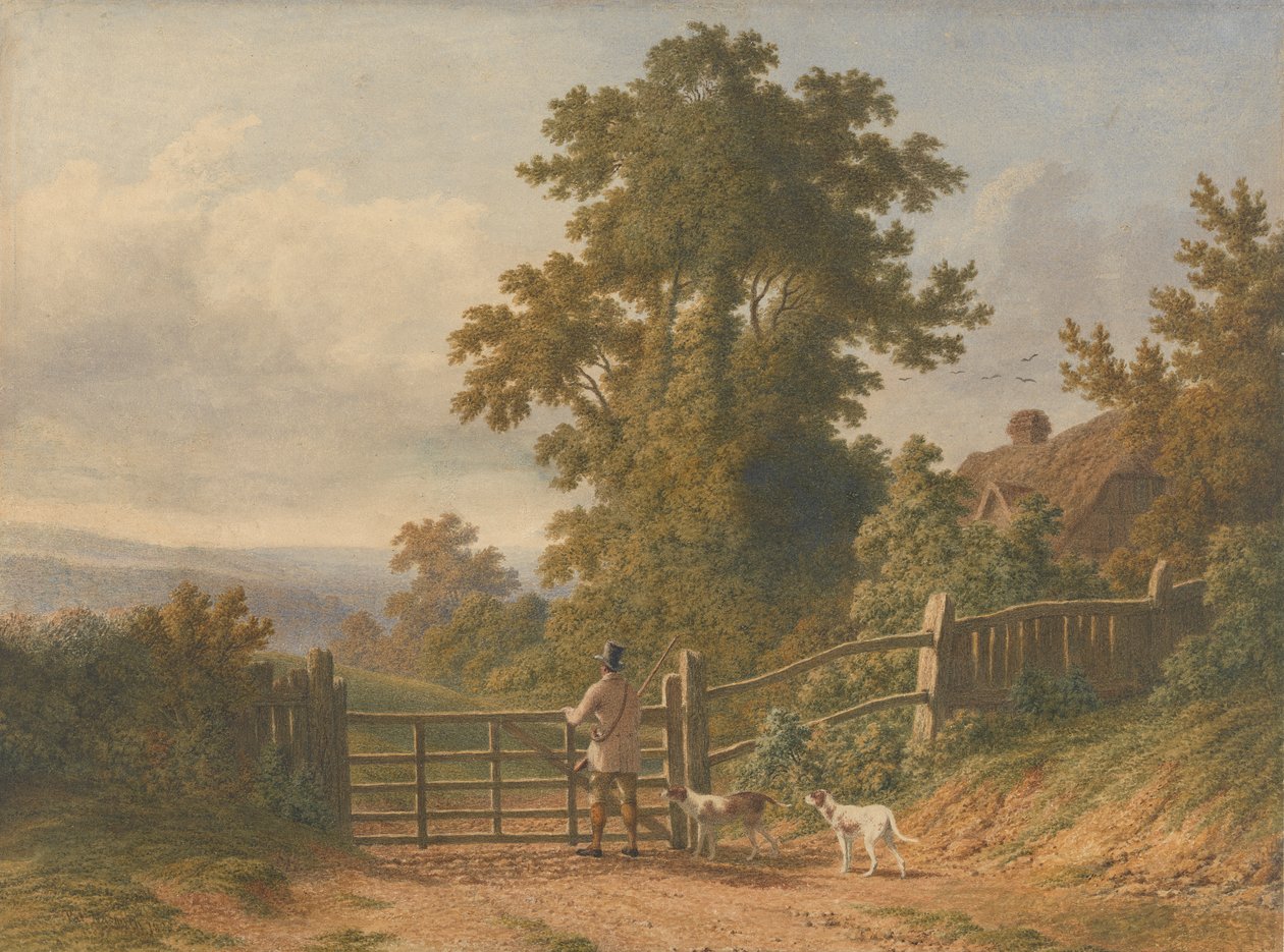 Cacciatore e i suoi cani da Patrick Nasmyth
