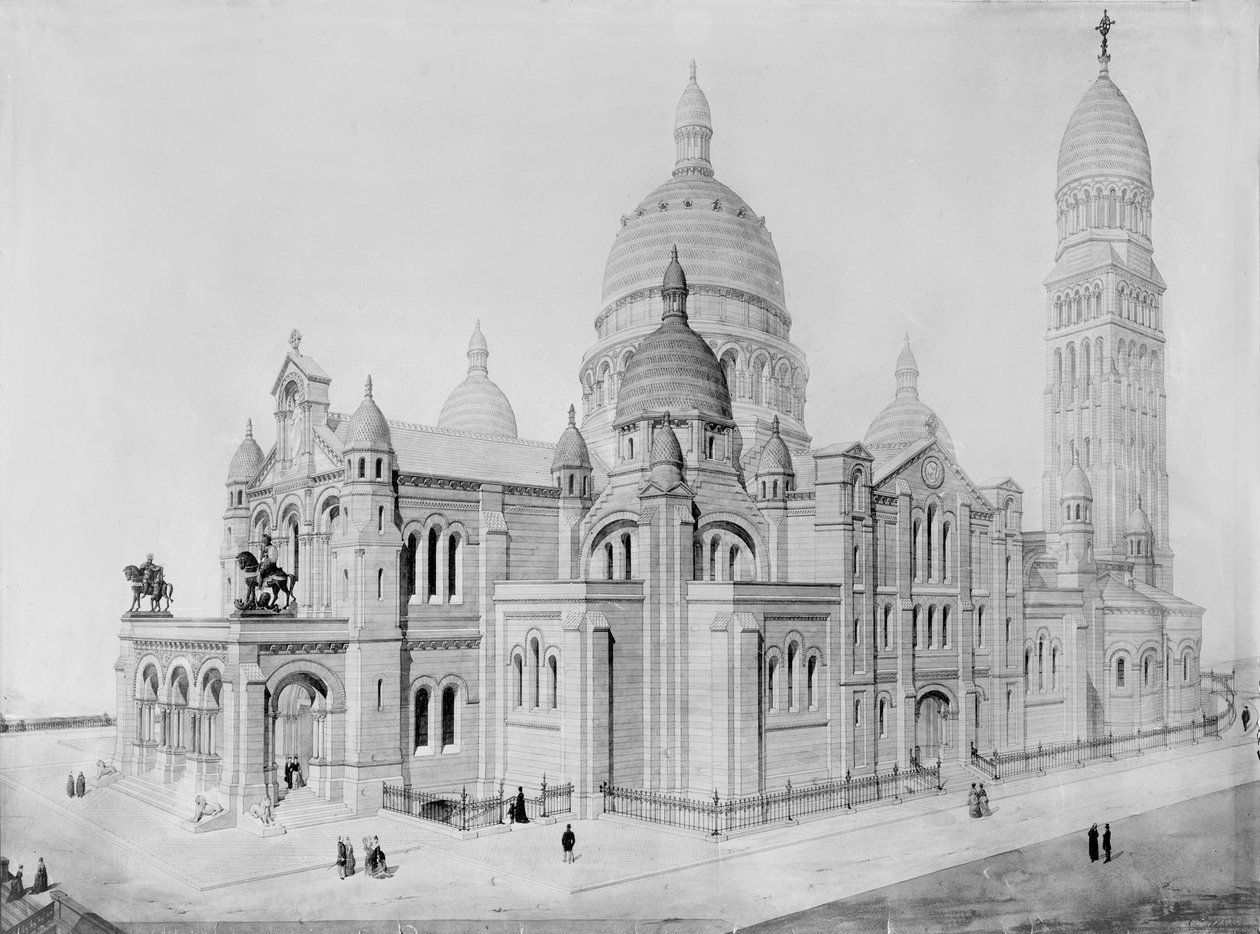 Veduta del Sacro Cuore, Montmartre da Paul Abadie