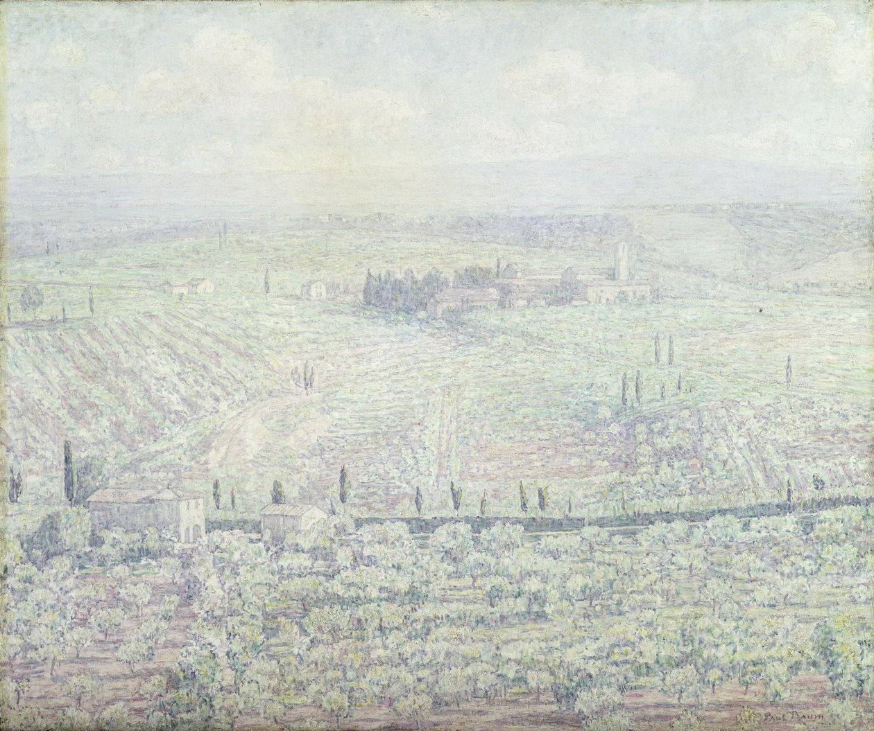 Paesaggio collinare toscano in una mattina di una giornata estiva soleggiata, c.1930 da Paul Baum