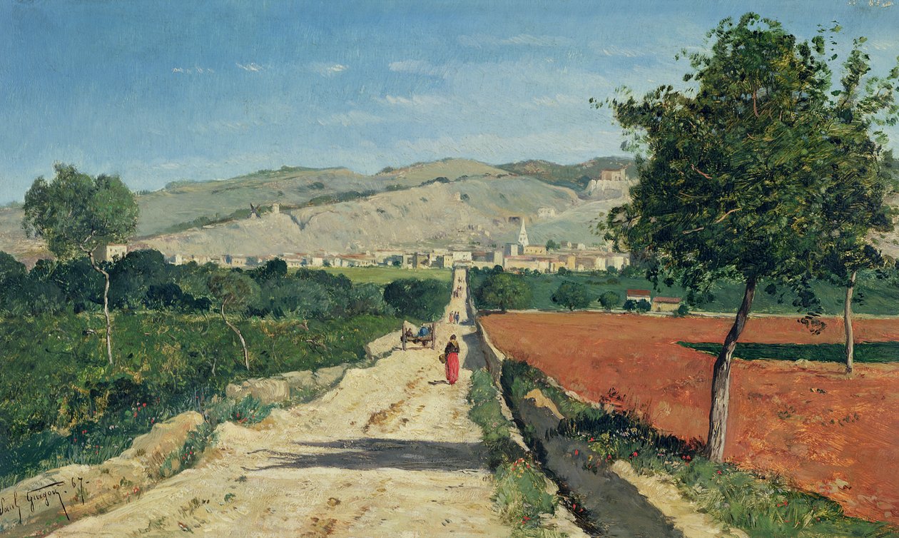 Paesaggio in Provenza. Vista da Saint-Saturnin-d