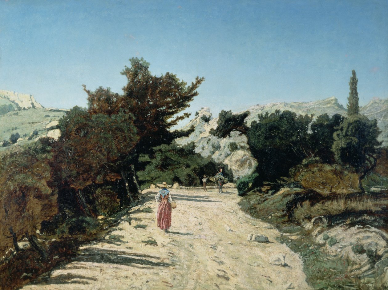 Route de la Gineste, vicino a Marsiglia, 1859 da Paul Camille Guigou