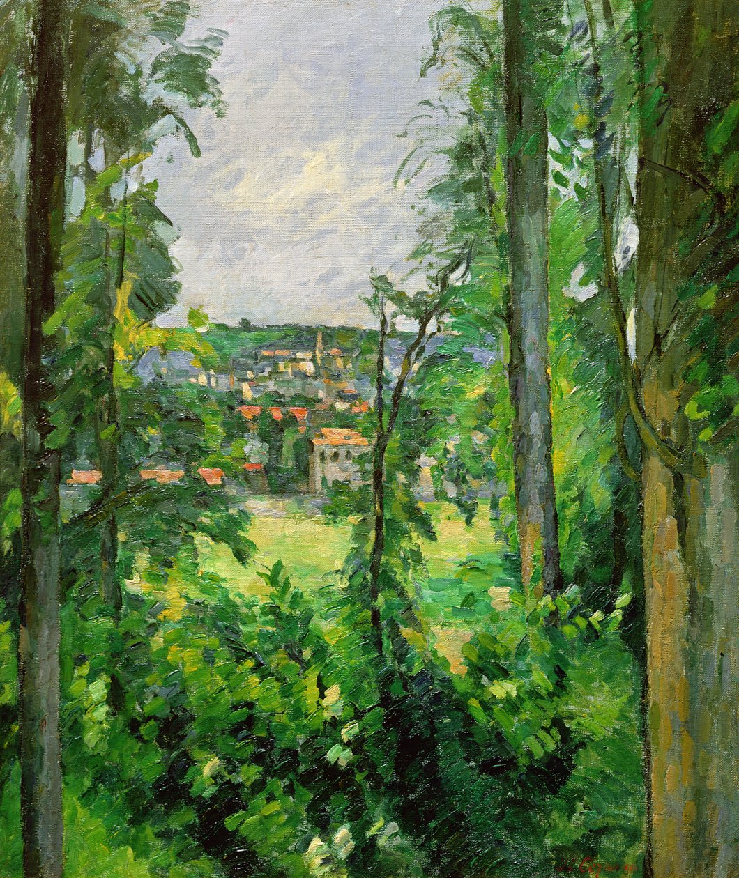 Auvers, vista dei dintorni, c.1875-77 da Paul Cézanne
