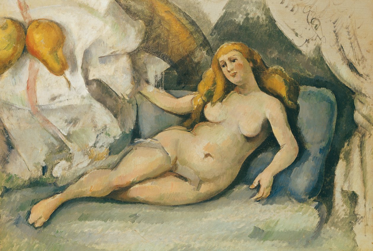 Nudo femminile su un divano da Paul Cézanne