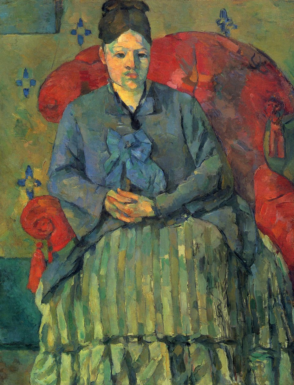 Ritratto di Madame Cézanne in poltrona rossa da Paul Cézanne