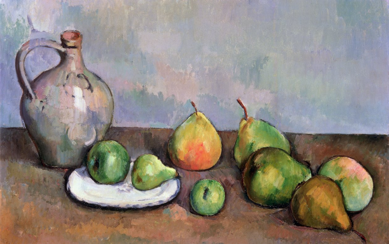 Natura morta con brocca e frutta da Paul Cézanne