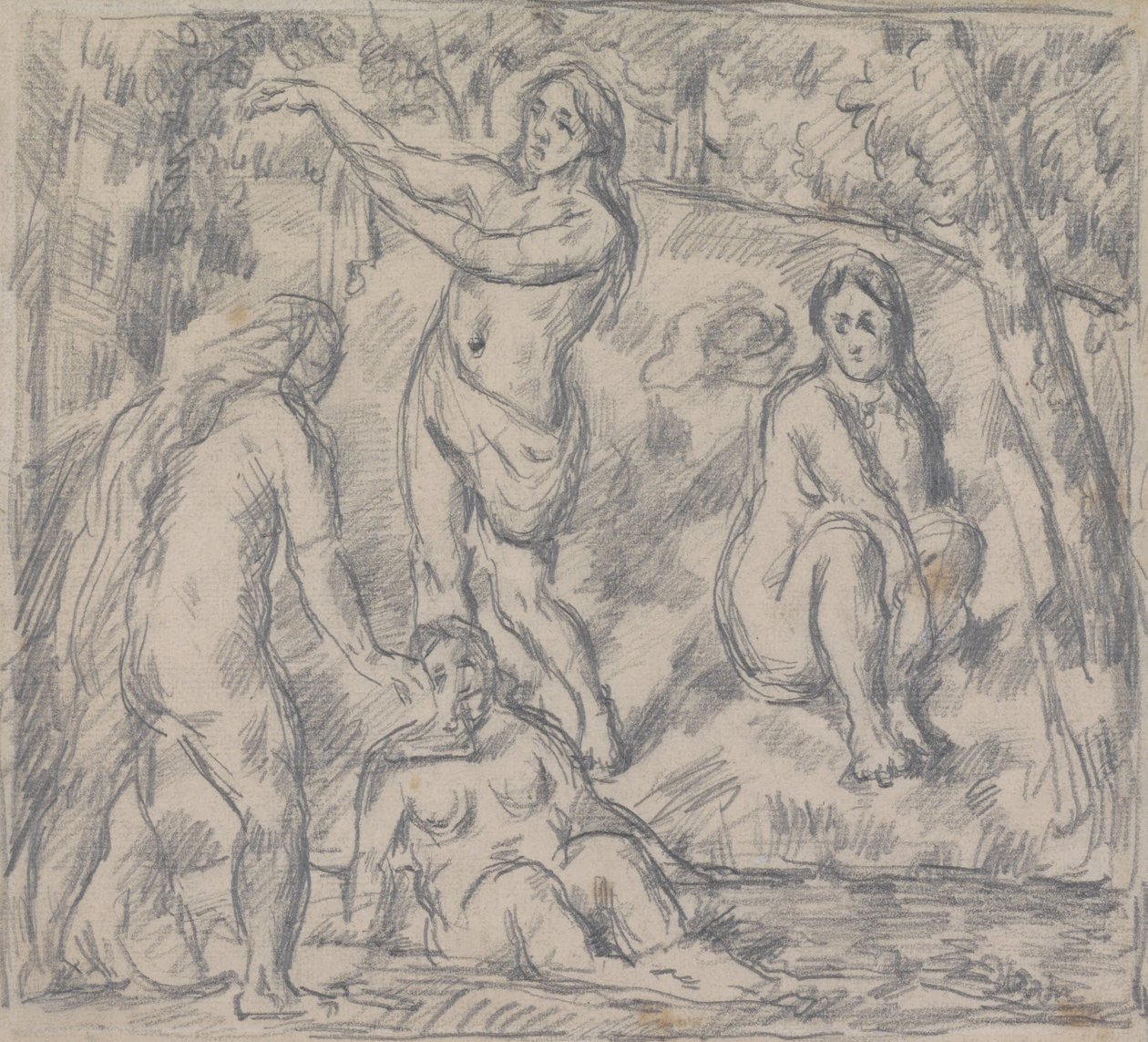 Studio di quattro donne che fanno il bagno da Paul Cézanne