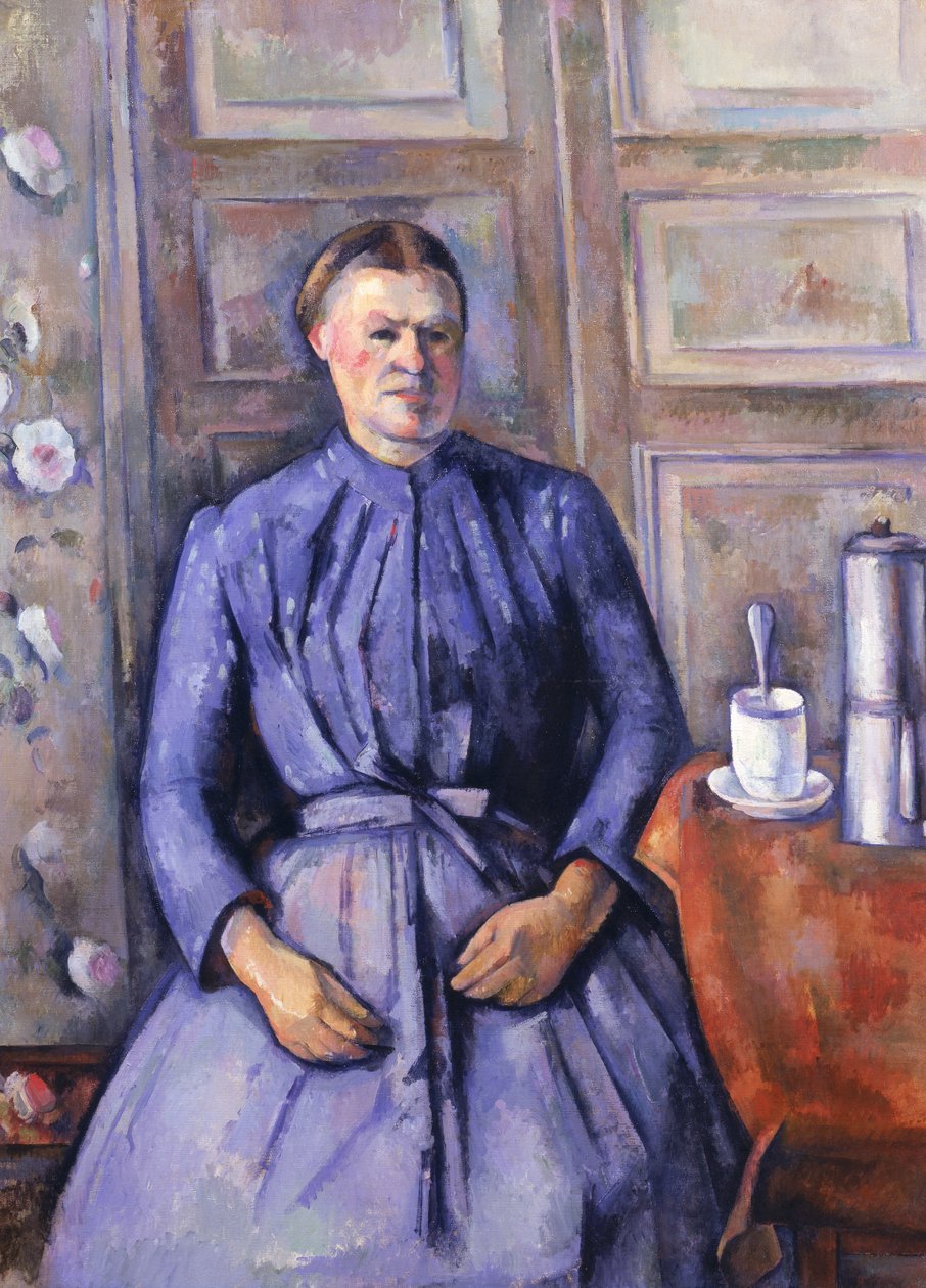 Donna con una caffettiera, c.1890-95 da Paul Cézanne