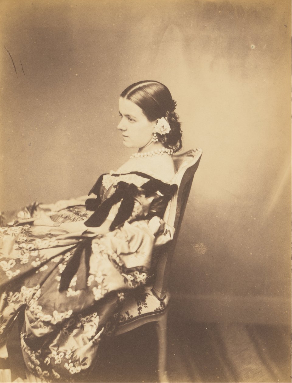Ritratto di una donna seduta di profilo da Paul De Gaillard