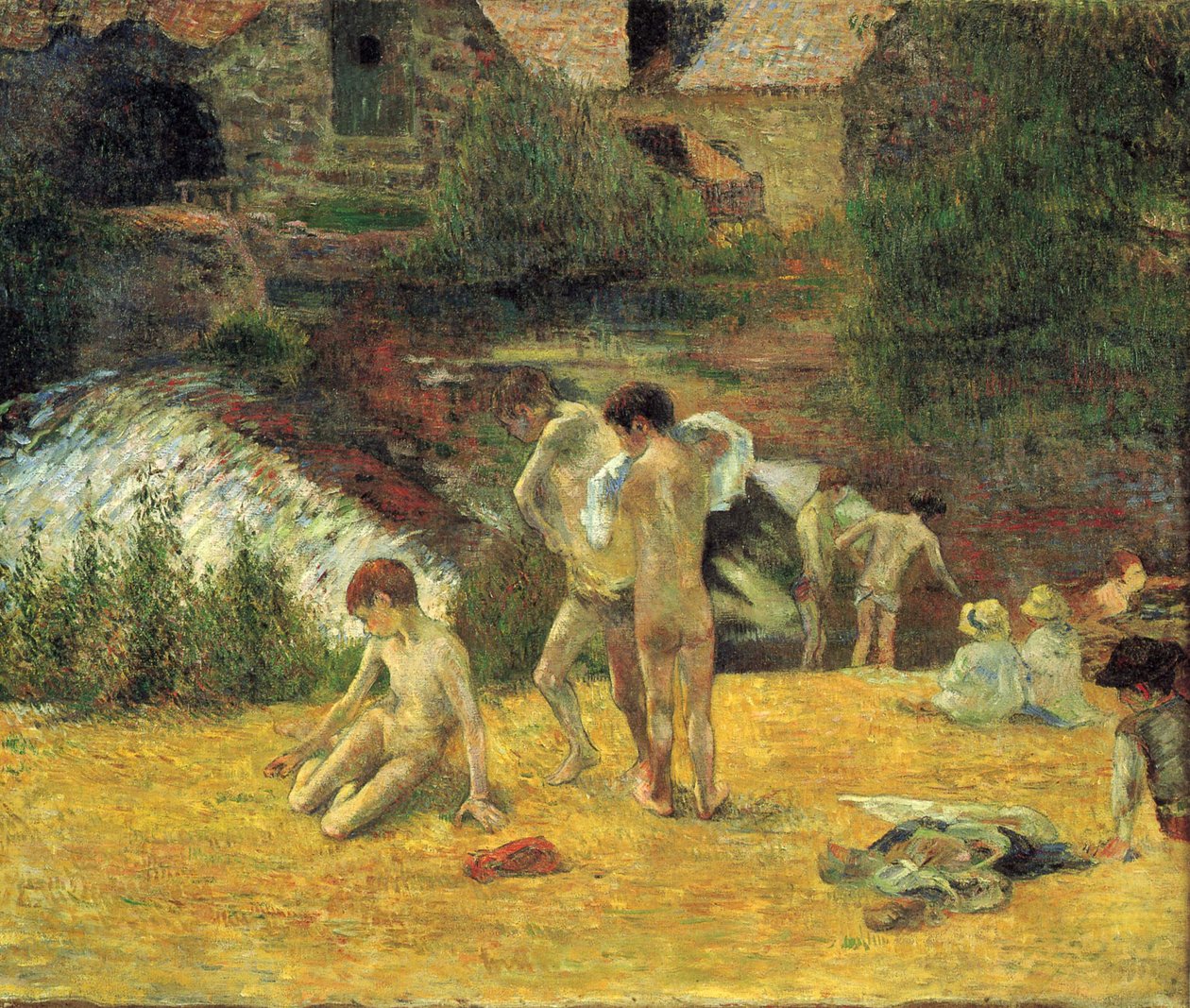 Ragazzi bretoni che fanno il bagno da Paul Gauguin