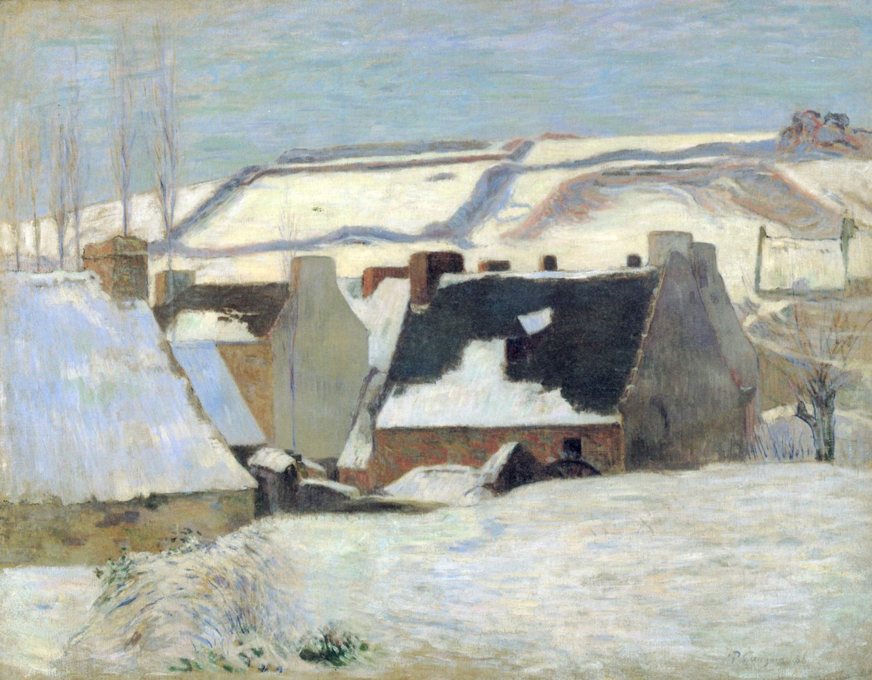 Villaggio bretone nella neve da Paul Gauguin