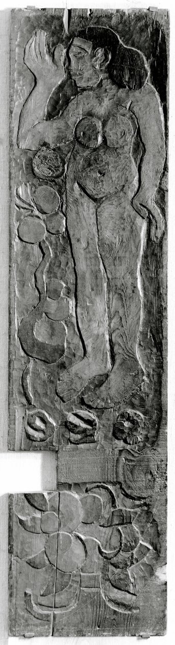 Pannello verticale scolpito dal telaio della porta dell