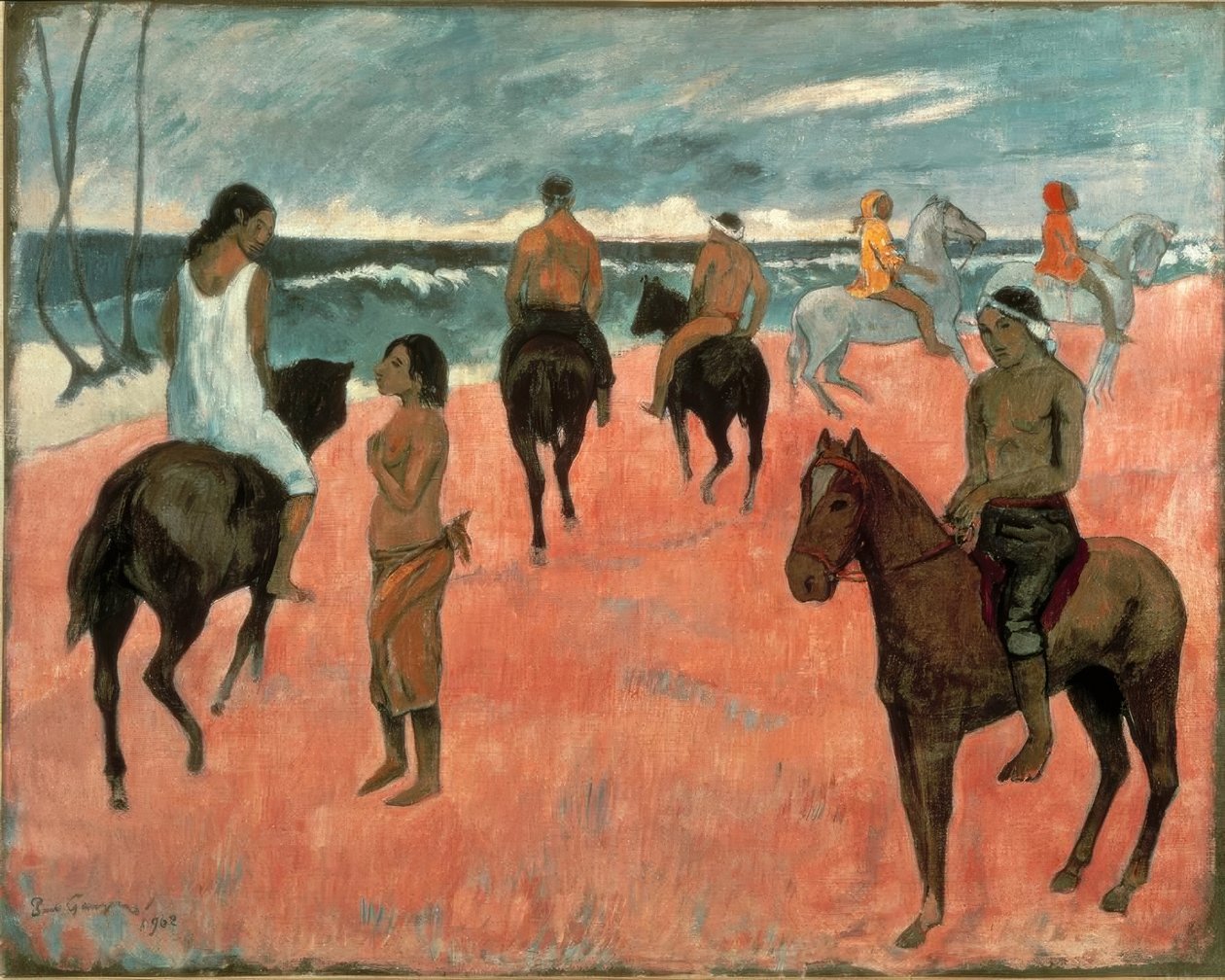 Cavalieri sulla spiaggia da Paul Gauguin