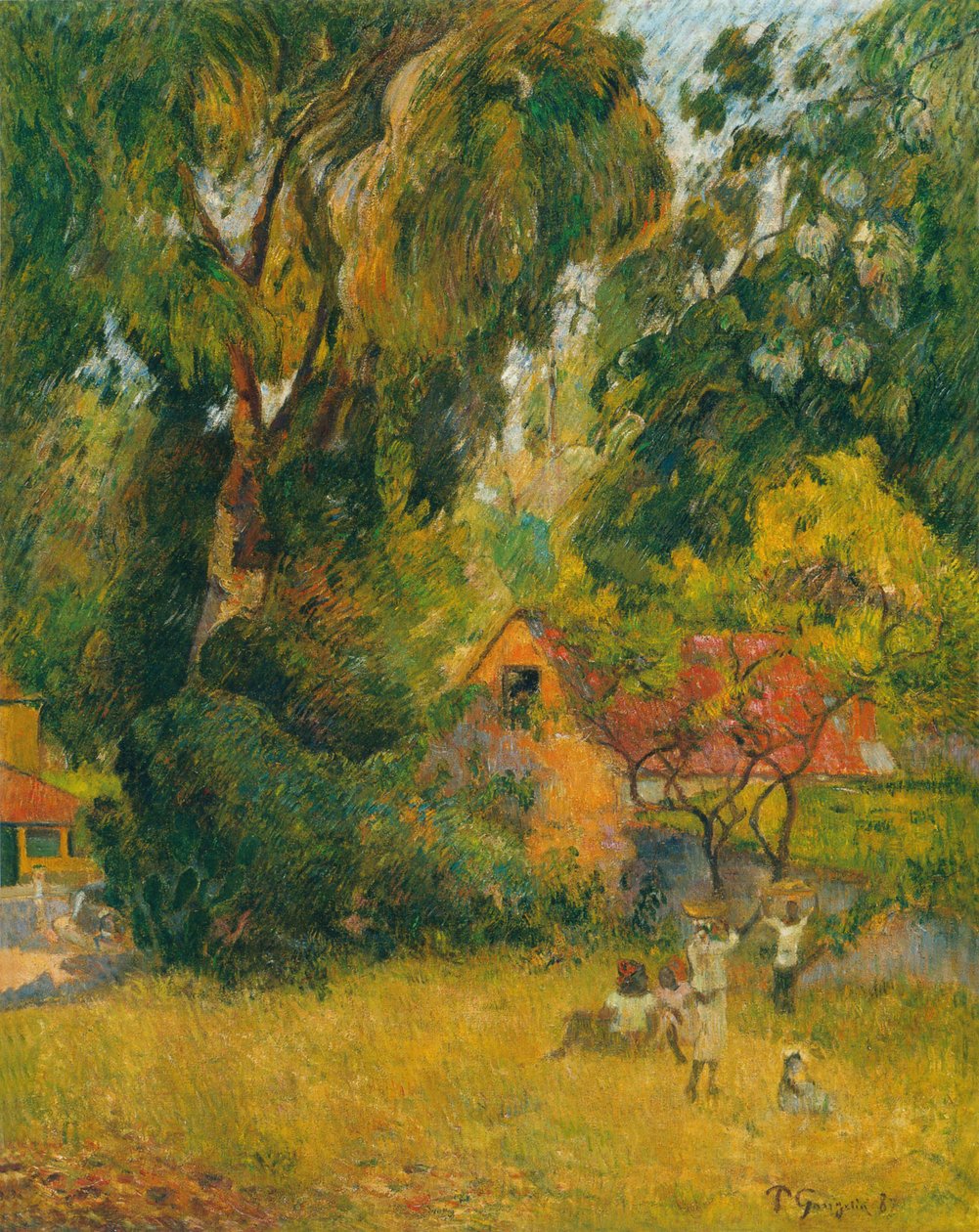 Capanni sotto gli alberi da Paul Gauguin