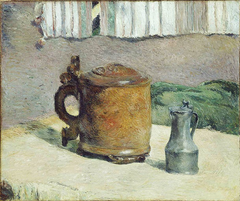 Natura morta con brocca di argilla e tazza di ferro da Paul Gauguin