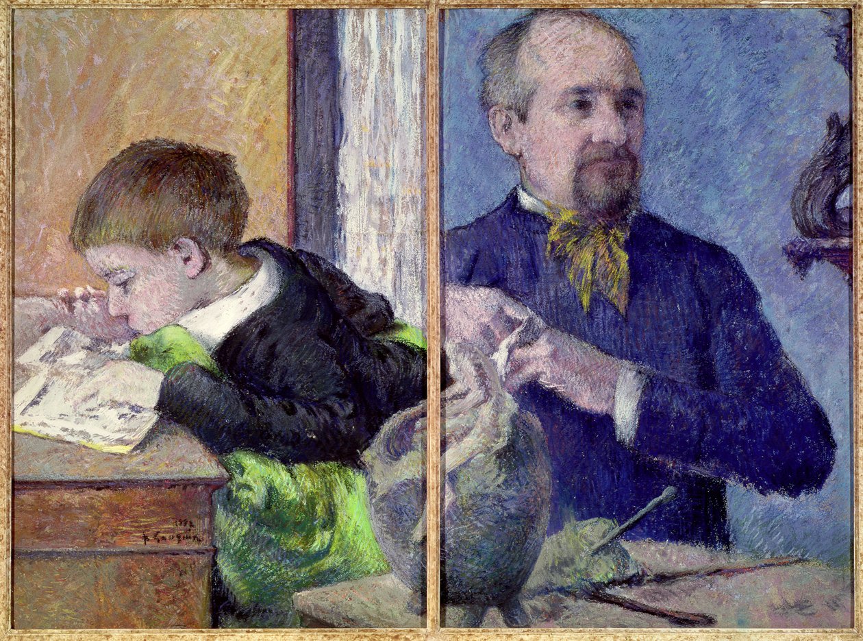 Ritratto di Jean Paul Aube e suo figlio da Paul Gauguin