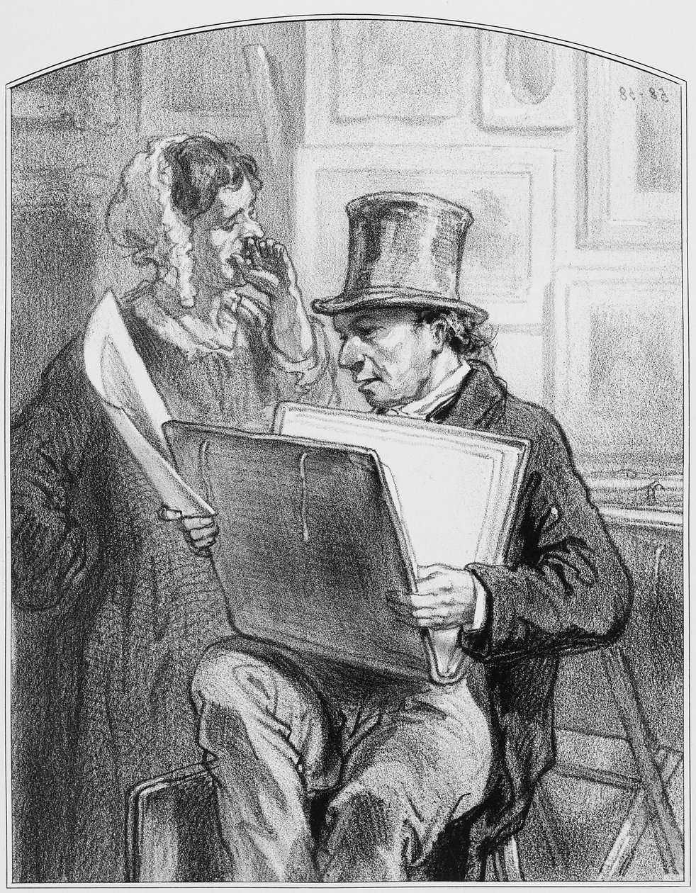 Avant la lettre, Tavola 10 da Les Toquades, 1858 da Paul Gavarni