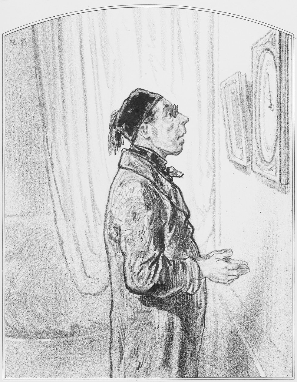 Le baromètre, Tavola 6 da Les Toquades, 1858 da Paul Gavarni