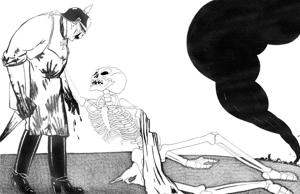 La morte chiede al Kaiser Guglielmo di sostituirlo perché è così esausto, 13 aprile 1916 da Paul Iribe