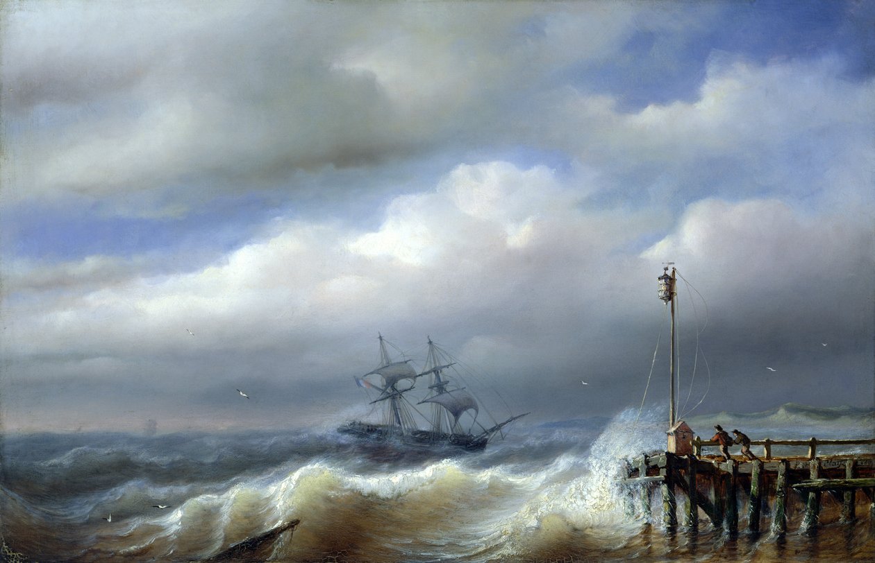 Mare agitato in tempo tempestoso, 1846 da Paul Jean Clays