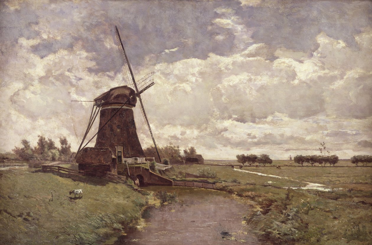 Mulino a vento a Leidschendam da Paul Joseph Constantin Gabriel
