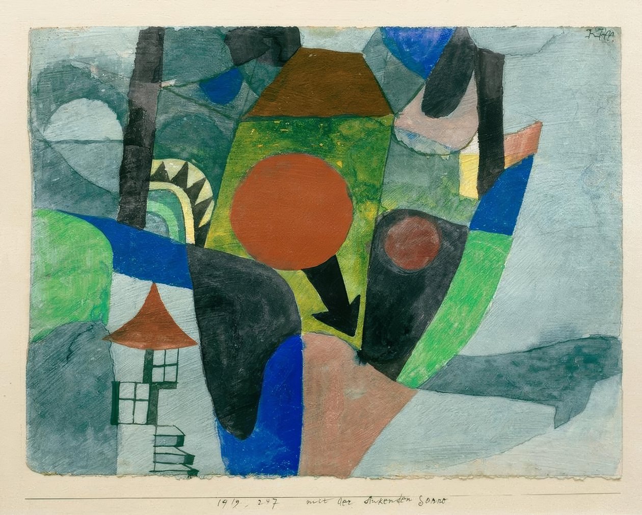 Paesaggio con sole calante da Paul Klee